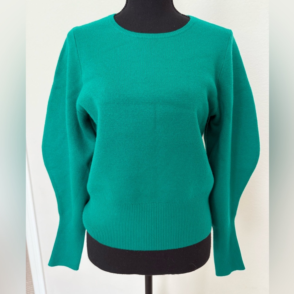 Express Green Crewneck Sweater | Classic Pullover Knit | Size Small